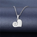 Ketting stainless steel: hart met krul